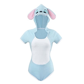 LittleForBig Baumwolle Strampler Onesie Pyjamas Bodysuit –Alien Experiment Strampler Blau M - 6