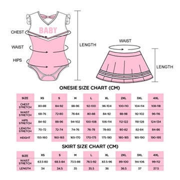 LittleForBig Baumwolle Strampler Onesie Pyjamas Bodysuit-Baby Cheerleader Tennis-Rock Bodysuit Set Rosa XXL - 4