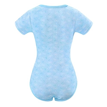 LittleForBig Baumwolle Strampler Onesie Pyjamas Bodysuit-Baby-Schleife Strampler Blau M - 8