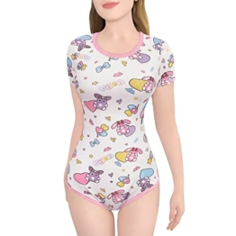 LittleForBig Baumwolle Strampler Onesie Pyjamas Bodysuit-Baby Usagi & Bella Strampler Rosa XL - 1