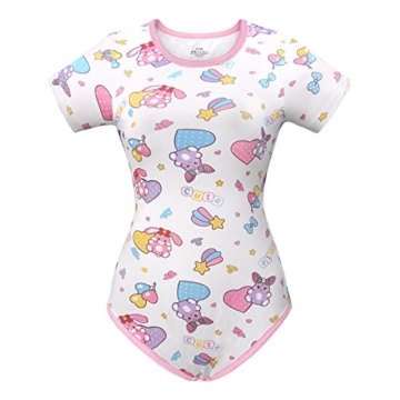 LittleForBig Baumwolle Strampler Onesie Pyjamas Bodysuit-Baby Usagi & Bella Strampler Rosa XL - 6