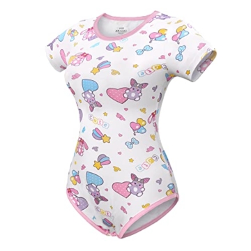LittleForBig Baumwolle Strampler Onesie Pyjamas Bodysuit-Baby Usagi & Bella Strampler Rosa XL - 7