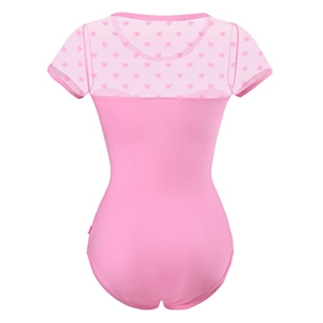 LittleForBig Baumwolle Strampler Onesie Pyjamas Bodysuit –Candy Hearts Rosa XL - 8