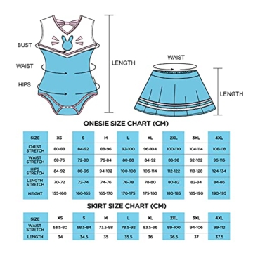 LittleForBig Baumwolle Strampler Onesie Pyjamas Bodysuit –Cosplay Bunnywatch Rock Set Blau XL - 4