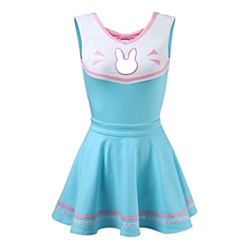 LittleForBig Baumwolle Strampler Onesie Pyjamas Bodysuit –Cosplay Bunnywatch Rock Set Blau XL - 8
