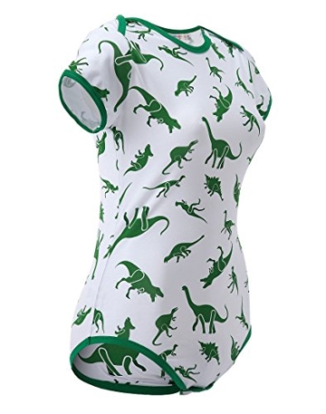 LittleForBig Baumwolle Strampler Onesie Pyjamas Bodysuit - Dinosaurier Muster Grün M - 6