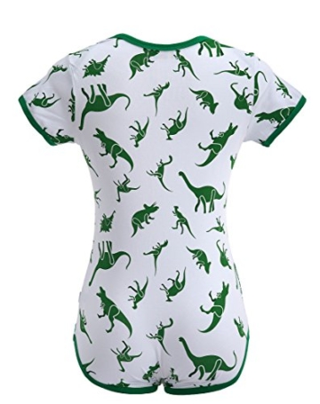 LittleForBig Baumwolle Strampler Onesie Pyjamas Bodysuit - Dinosaurier Muster Grün M - 7