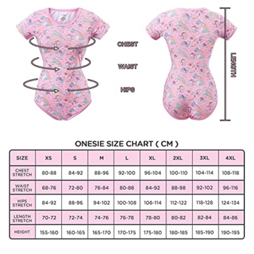 LittleForBig Baumwolle Strampler Onesie Pyjamas Bodysuit –Einhorn Träume Strampler Rosa M - 4