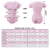 LittleForBig Baumwolle Strampler Onesie Pyjamas Bodysuit –Einhorn Träume Strampler Rosa M - 4