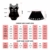 LittleForBig Baumwolle Strampler Onesie Pyjamas Bodysuit –Luna Einteiler Rock Set schwarz XXXXL - 3
