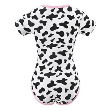 LittleForBig Baumwolle Strampler Onesie Pyjamas Bodysuit-Milchkuh Strampler Weiß L - 8