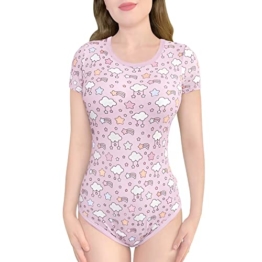 LittleForBig Baumwolle Strampler Onesie Pyjamas Bodysuit-Pastellhimmel Strampler Rosa L - 1