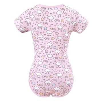 LittleForBig Baumwolle Strampler Onesie Pyjamas Bodysuit-Pastellhimmel Strampler Rosa L - 8