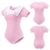 LittleForBig Baumwolle Strampler Onesie Pyjamas Bodysuit - Precious Geraffte Schleife Lätzchen Strampler Rosa XS - 7