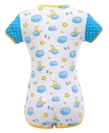 LittleForBig Baumwolle Strampler Onesie Pyjamas Bodysuit - Schlafenszeit Muster Gelb M - 7