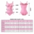 LittleForBig Baumwolle Strampler Onesie Pyjamas Bodysuit –Sugar Baby Rosa L - 4
