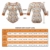 LittleForBig Baumwolle Strampler Onesie Pyjamas Bodysuit-Wald Tiere Braun M - 4