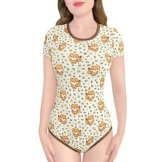 LittleForBig Baumwolle Strampler Onesie Pyjamas Bodysuit-Waldfuchs Strampler Braun XS - 1