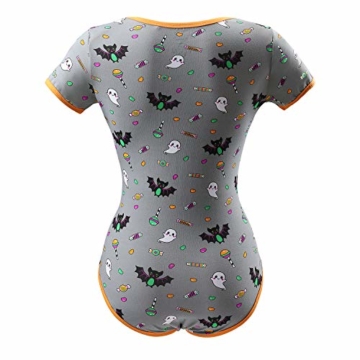 LittleForBig Baumwolle Strampler Onesie Pyjamas Bodysuit - Zucker Fledermaus Grau XL - 7