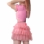 LittleForBig Damen Mesh Tüll Puffy Petticoat Tutu Ballett Bubble Rock Kurzer Ballerina Rock Rosa XXL - 4
