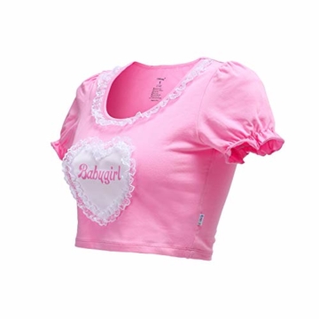 LittleForBig Kawaii bauchfreie Top Puffärmel und U-Ausschnitt Hemd – Kleines Babygirl L - 7
