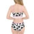 LittleForBig Spitzenbesatz Damen Nachtwäsche Träger Pyjama Cami Top und Shorts Dessous Bralette Loungewear Set - Milchkuh Weiß XL - 3