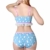 LittleForBig Spitzenbesatz Damen Nachtwäsche Träger Pyjama Cami Top und Shorts Dessous Bralette Loungewear Set-Snuggle Bunny Blau 4XL - 3