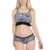 LittleForBig Spitzenbesatz Damen Nachtwäsche Träger Pyjama Cami Top und Shorts Dessous Bralette Loungewear Set - Zucker Fledermaus Grau XL - 1