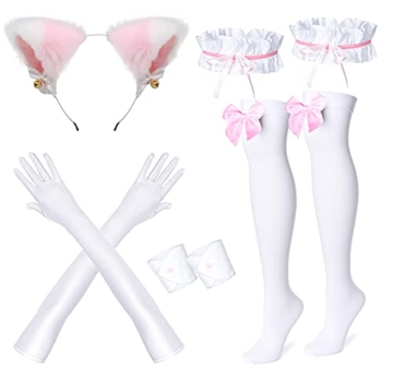 komplettes Cosplay-Set mit Schürze, Strümpfen & Handschuhen