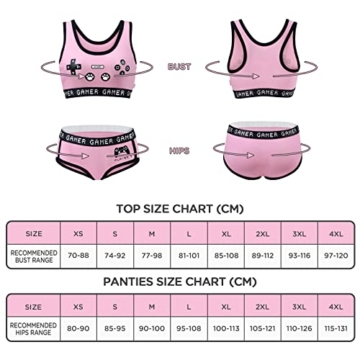 zweiteiliges Unterwäsche-Set im Gamer-Stil Maße