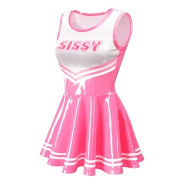 LittleForBig glänzendes Sissy Kleid / Rock in Kunstleder-Optik