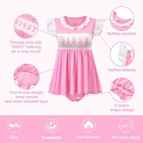 Sissy Babydoll-Kleid in Rosa