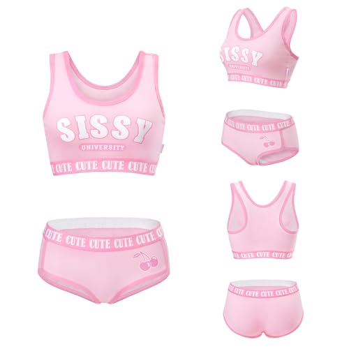 LittleForBig Sissy University Unterwäsche-Set BH und Slip in rosa