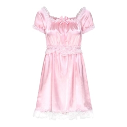 Sissy Babydoll Nachthemd – rosa Nachtkleid mit Spitze