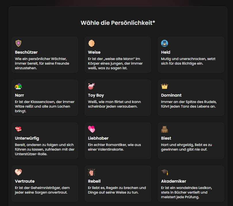 Meinen KI Freund erstellen