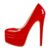 Meinabsatz Damen Plateau Pumps Klassische Geschichtete Plattform High Heels Stiletto Damenschuhe Lackoptik Rot 40 EU - 1
