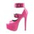MissHeel Plateau Peep Toe Pumps Schnallen Absatzschuhe High Heels Stilettos Rosa EU 43 - 4