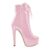 MissHeel Plateau Stiefeletten Schnürstiefel mit Absatz Stilettos Boot High Heels Damenschuhe Pink EU 46 - 5