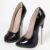 RJXGECUF High Heels 18CM Super High Metall Stiletto,Black-46 - 2