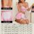 RSLOVE Damen Dessous Sets Kostüm - Sexy Maid Outfit Unterwäsche Negligee Kleid für Cosplay Rosa L - 5