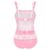 LittleForBig Ärmellos Verstellbare Träger Kunstleder Glänzend Onesie Schlafanzug Bodysuit - Latex-Like Babygirl in Training Strampler Rosa L - 6