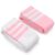 LittleForBig Knie Hoch Dick und Weich Schulmädchen Lange Gestreifte Tube Strümpfe College Style Socken 2 Paar L - Weiß und Rosa - 7