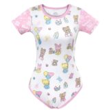 LittleForBig Seidiger Strampler Onesie Schlafanzug Bodysuit - Baby Cuties Strampler Rosa L - 1