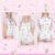 LittleForBig Seidiger Strampler Onesie Schlafanzug Bodysuit - Baby Cuties Strampler Rosa L - 4