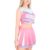 LittleForBig Unisex Ärmellose Loungewear Babydoll Cheer Sissy Croptop Minirock Bralette Set Rosa XL - 2