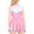 LittleForBig Unisex Ärmellose Loungewear Babydoll Cheer Sissy Croptop Minirock Bralette Set Rosa XL - 3