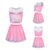LittleForBig Unisex Ärmellose Loungewear Babydoll Cheer Sissy Croptop Minirock Bralette Set Rosa XL - 6