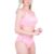 LittleForBig Unisex Baumwolle Camisole und Höschen Sport Loungewear Bralette Set – Sissy University Bralette Set Rosa L - 2