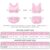 LittleForBig Unisex Baumwolle Camisole und Höschen Sport Loungewear Bralette Set – Sissy University Bralette Set Rosa L - 4