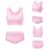 LittleForBig Unisex Baumwolle Camisole und Höschen Sport Loungewear Bralette Set – Sissy University Bralette Set Rosa L - 6